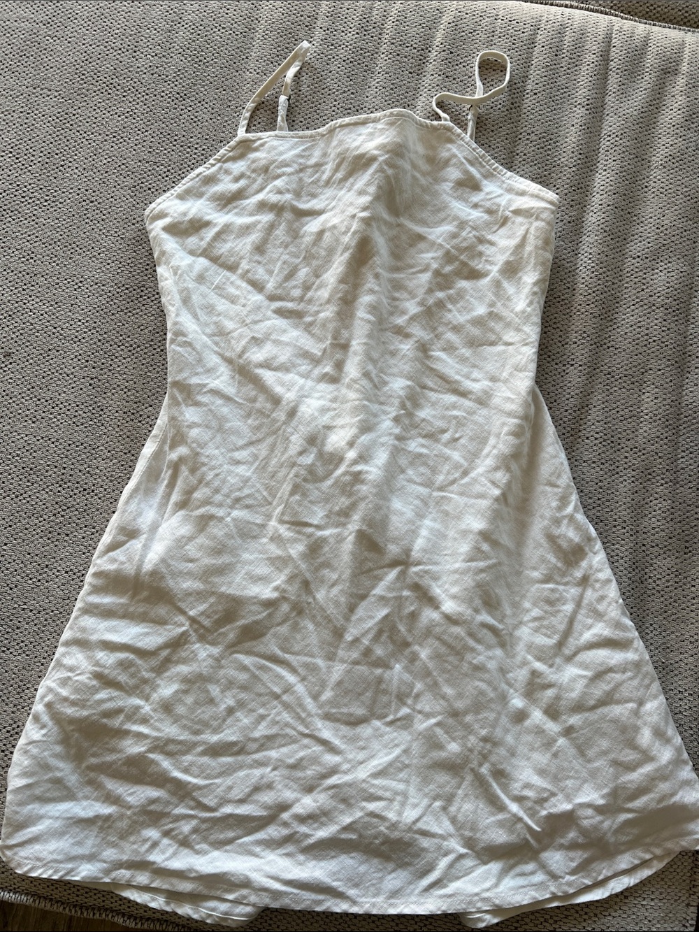 Abercrombie and Fitch white linen mini dress